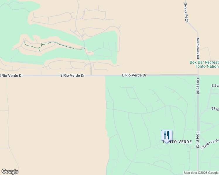 map of restaurants, bars, coffee shops, grocery stores, and more near 27914 North Agua Verde Drive in Rio Verde