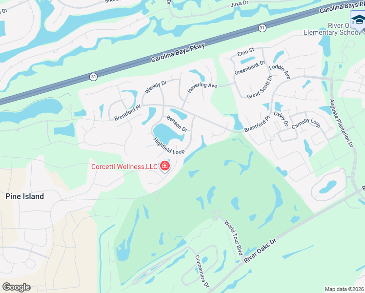map of restaurants, bars, coffee shops, grocery stores, and more near 353 Highfield Loop in Myrtle Beach