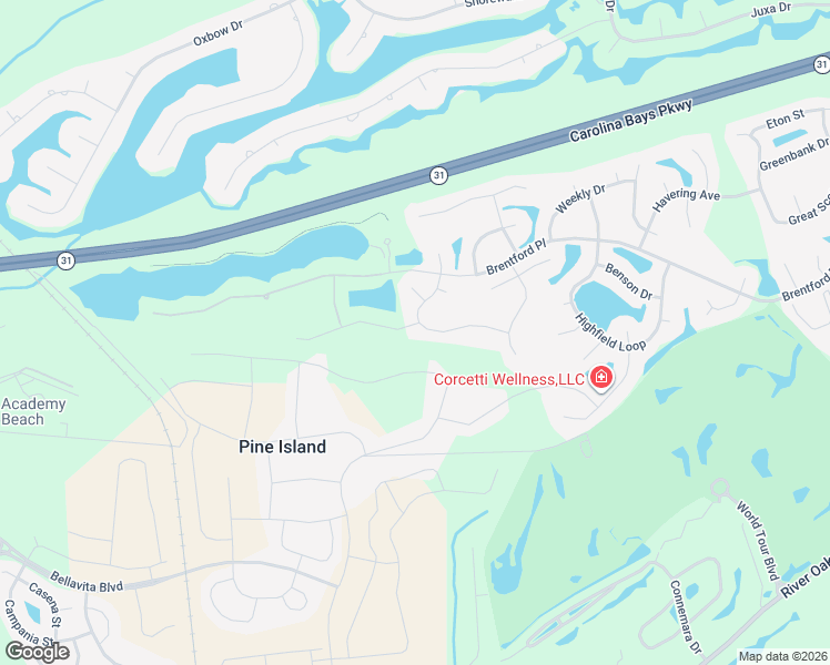 map of restaurants, bars, coffee shops, grocery stores, and more near in Carolina Forest