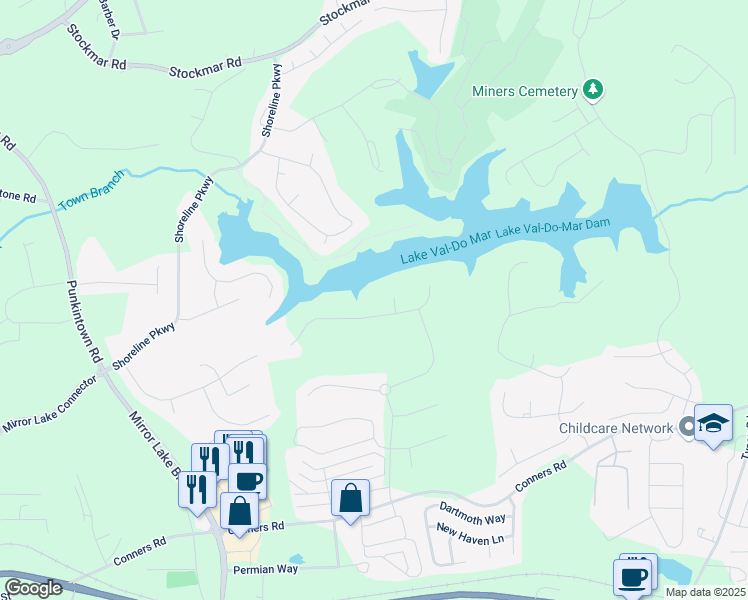 map of restaurants, bars, coffee shops, grocery stores, and more near 1022 Overlook Drive in Villa Rica