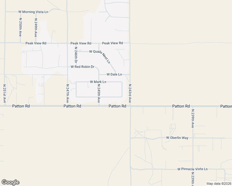 map of restaurants, bars, coffee shops, grocery stores, and more near 24329 West Desert Vista Trail in Wittmann