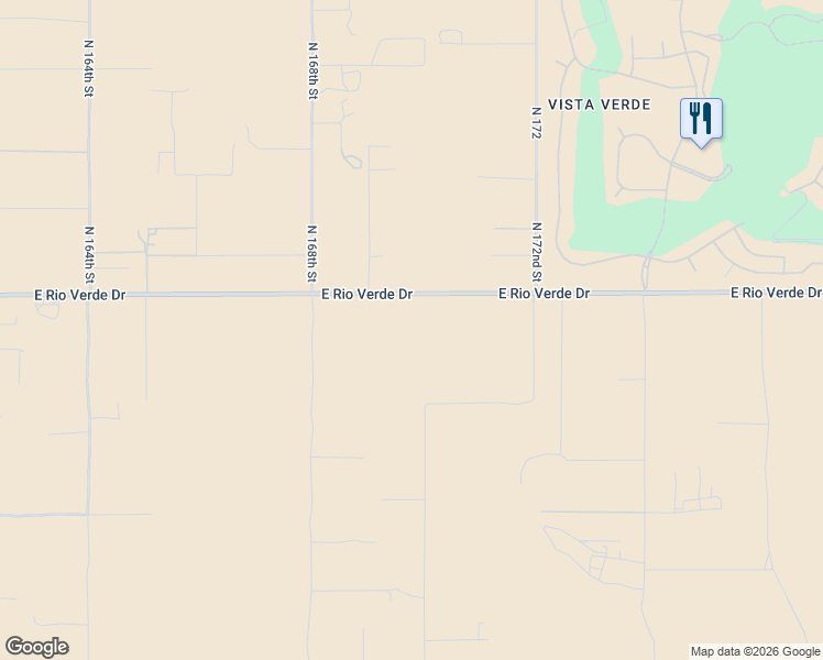 map of restaurants, bars, coffee shops, grocery stores, and more near 16905-16985 East Rio Verde Drive in Rio Verde