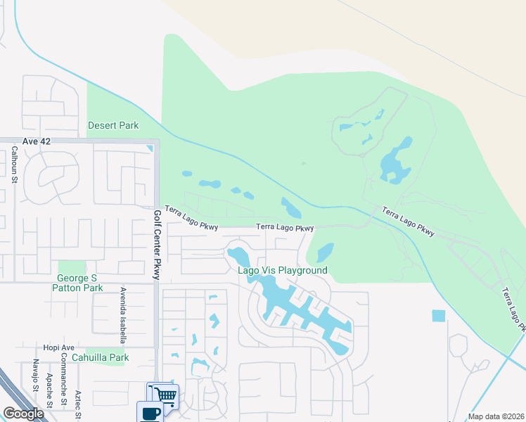 map of restaurants, bars, coffee shops, grocery stores, and more near 84360 Novello Drive in Indio