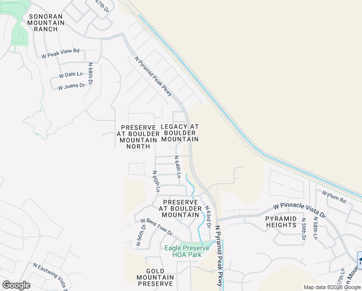 map of restaurants, bars, coffee shops, grocery stores, and more near 28312 North 64th Lane in Phoenix