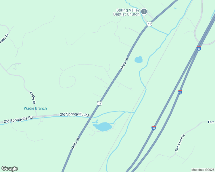 map of restaurants, bars, coffee shops, grocery stores, and more near 91 Church Way in Springville