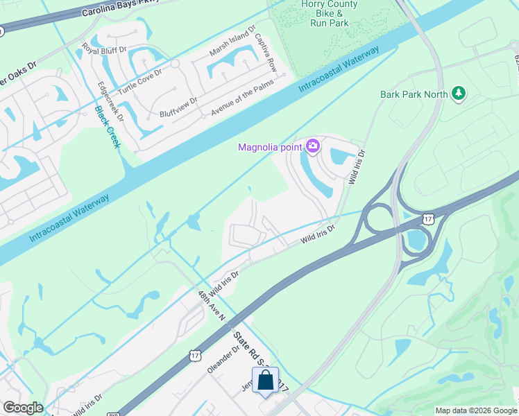 map of restaurants, bars, coffee shops, grocery stores, and more near 4881 Dahlia Court in Myrtle Beach