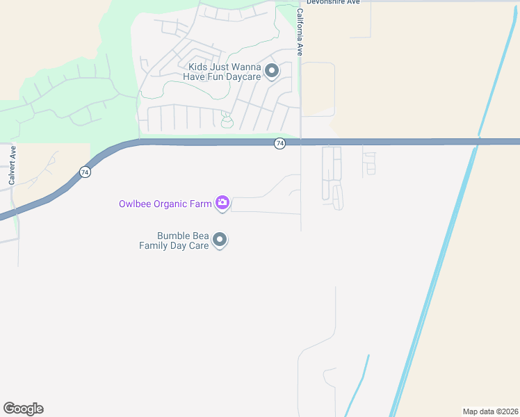 map of restaurants, bars, coffee shops, grocery stores, and more near 34854 Lyn Avenue in Hemet