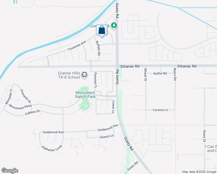 map of restaurants, bars, coffee shops, grocery stores, and more near 3597 Rock Butte Place in Perris