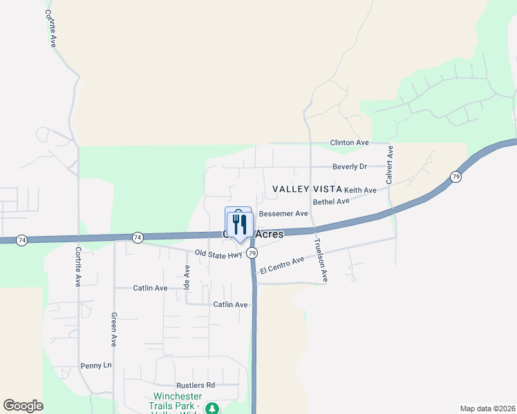 map of restaurants, bars, coffee shops, grocery stores, and more near in Hemet