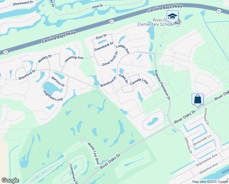 map of restaurants, bars, coffee shops, grocery stores, and more near 200 Castle Drive in Myrtle Beach