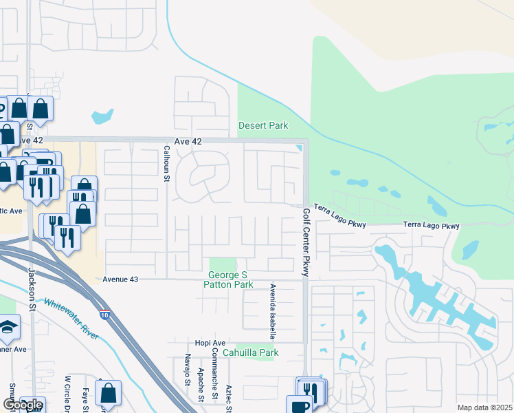 map of restaurants, bars, coffee shops, grocery stores, and more near 83817 Collection Drive in Indio