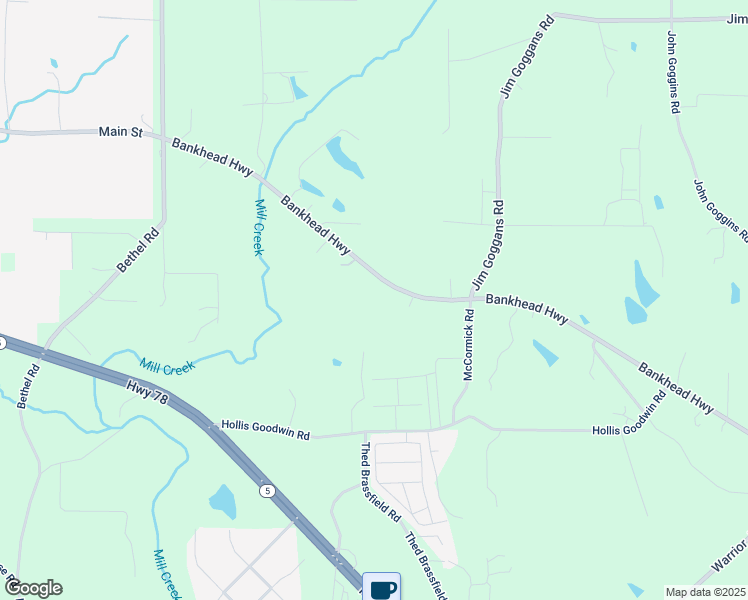 map of restaurants, bars, coffee shops, grocery stores, and more near 7938 Bankhead Highway in Dora