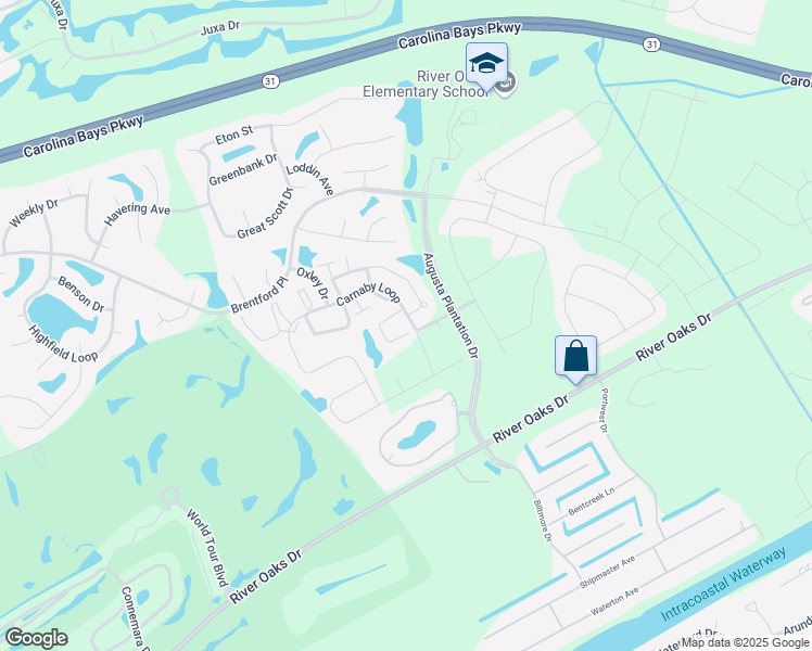 map of restaurants, bars, coffee shops, grocery stores, and more near 949 British Lane in Myrtle Beach