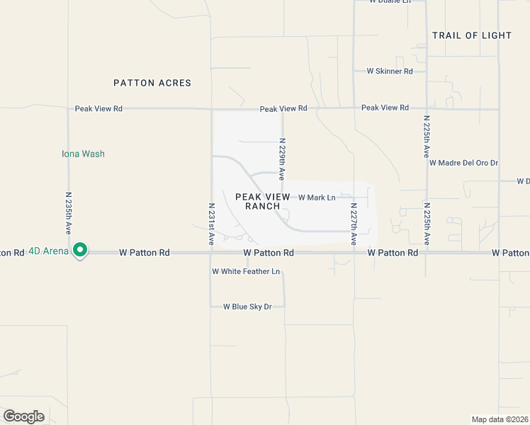 map of restaurants, bars, coffee shops, grocery stores, and more near 22921 West Sierra Ridge Way in Wittmann