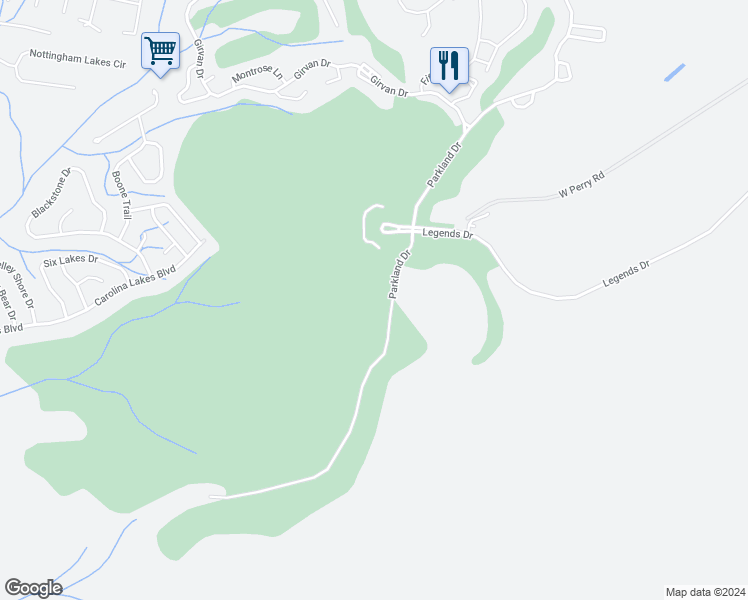 map of restaurants, bars, coffee shops, grocery stores, and more near 652-932 Parkland Drive in Myrtle Beach