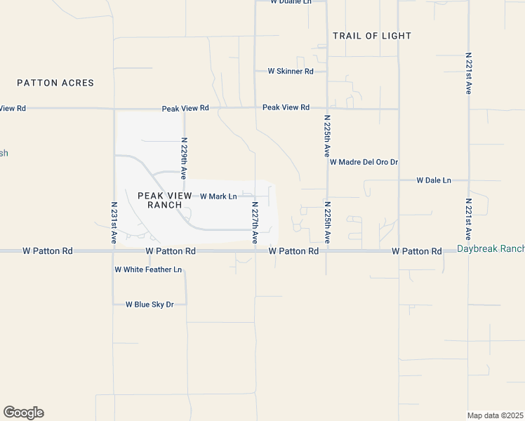 map of restaurants, bars, coffee shops, grocery stores, and more near 28407 North 227th Avenue in Wittmann