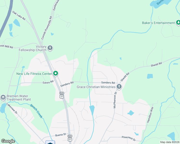 map of restaurants, bars, coffee shops, grocery stores, and more near 187 Kris Street in Bremen