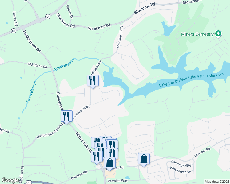 map of restaurants, bars, coffee shops, grocery stores, and more near 3007 Catamaran Cove in Villa Rica