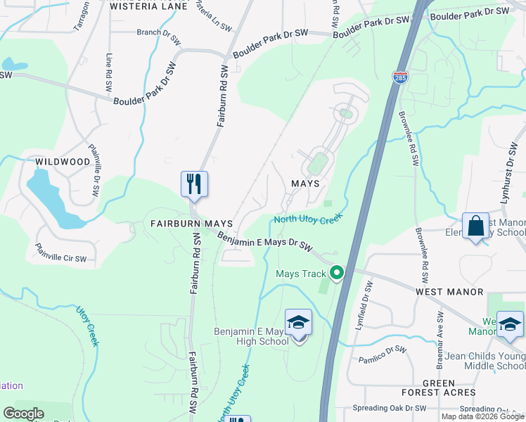 map of restaurants, bars, coffee shops, grocery stores, and more near 774 Celeste Lane in Atlanta