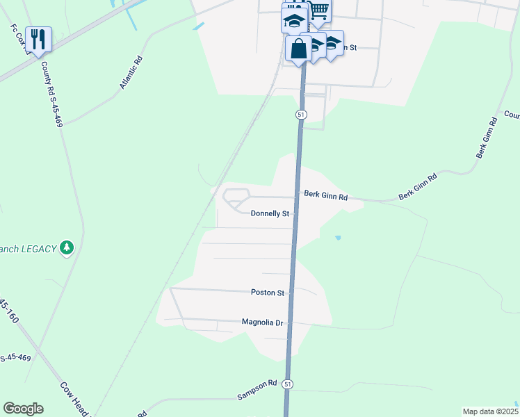 map of restaurants, bars, coffee shops, grocery stores, and more near 52 Donnelly Street in Hemingway