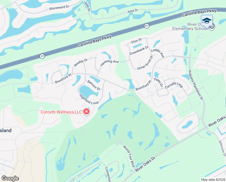 map of restaurants, bars, coffee shops, grocery stores, and more near 641 Elgin Court in Myrtle Beach