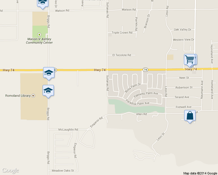 map of restaurants, bars, coffee shops, grocery stores, and more near 26140 Sultanas Road in Homeland