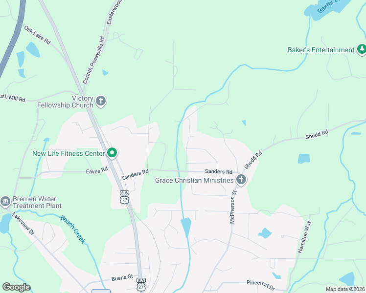 map of restaurants, bars, coffee shops, grocery stores, and more near 187 Kris Street in Bremen