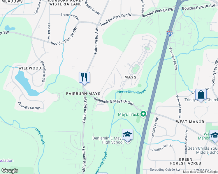 map of restaurants, bars, coffee shops, grocery stores, and more near 797 Celeste Lane in Atlanta