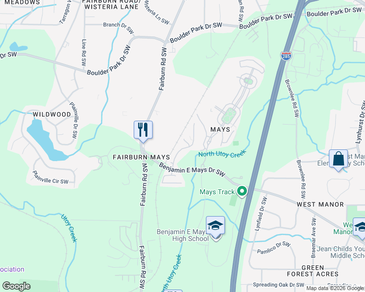 map of restaurants, bars, coffee shops, grocery stores, and more near 797 Celeste Lane in Atlanta