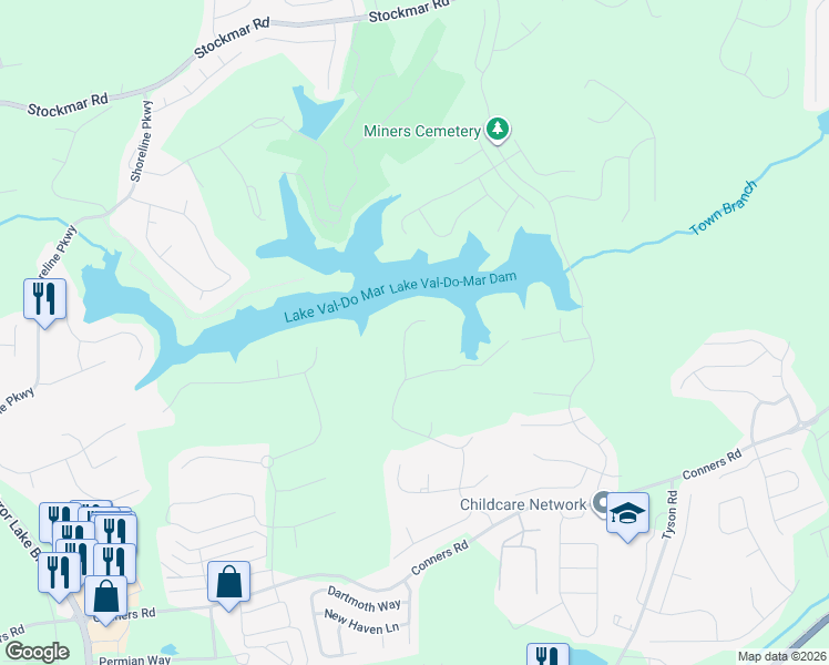 map of restaurants, bars, coffee shops, grocery stores, and more near 1000 Overlook Drive in Villa Rica