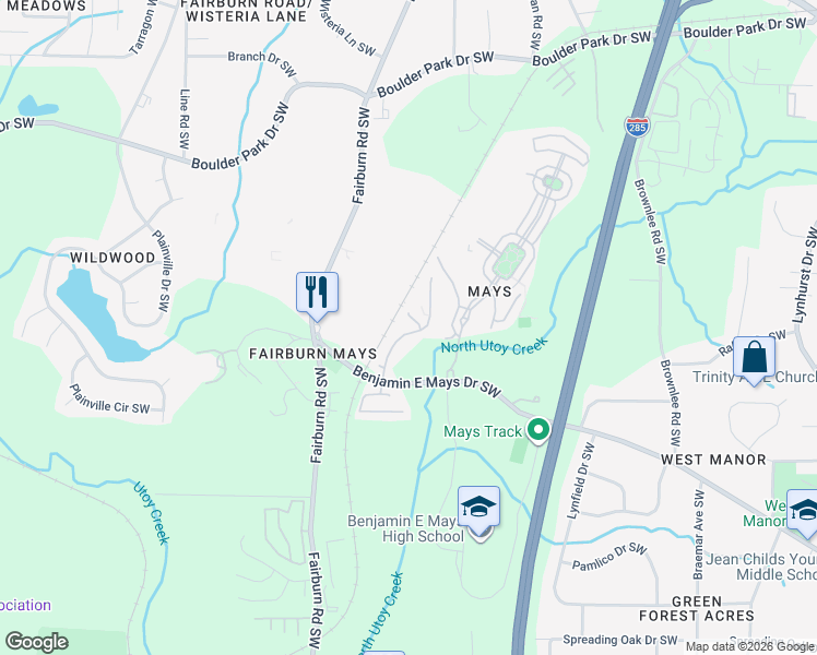 map of restaurants, bars, coffee shops, grocery stores, and more near 797 Celeste Lane in Atlanta
