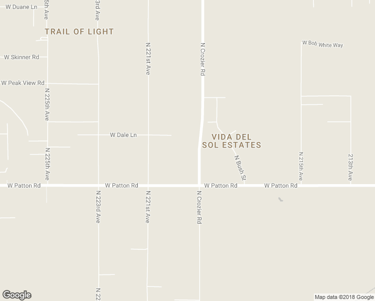 map of restaurants, bars, coffee shops, grocery stores, and more near 28424 North Crozier Road in Wittmann