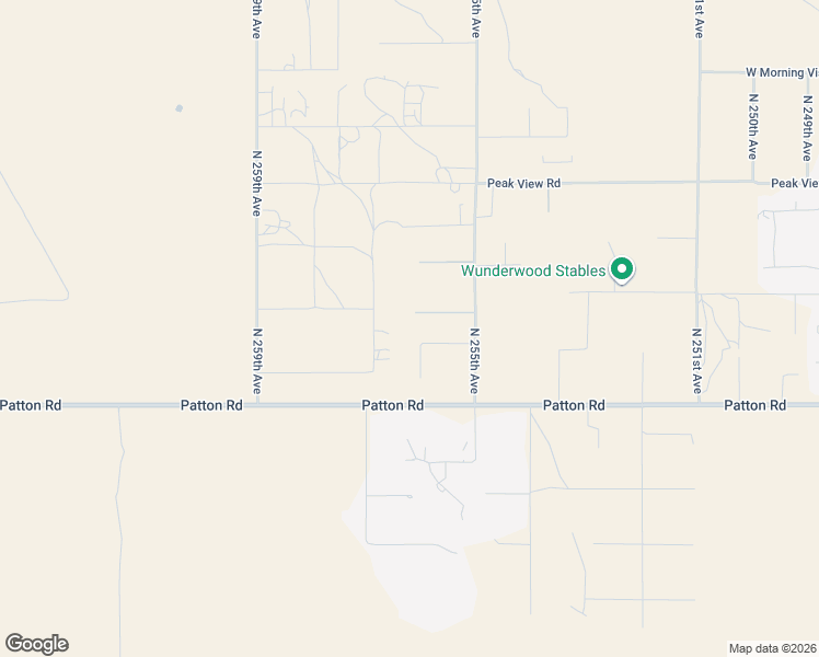map of restaurants, bars, coffee shops, grocery stores, and more near 28405 North 256th Lane in Wittmann