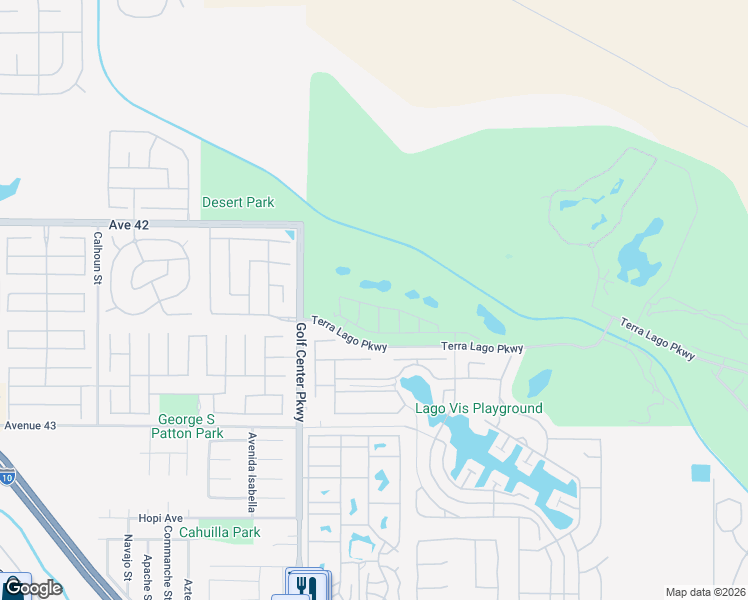 map of restaurants, bars, coffee shops, grocery stores, and more near 84170 Caviano Drive in Indio