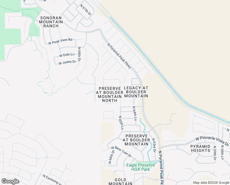 map of restaurants, bars, coffee shops, grocery stores, and more near 6609 West Desert Vista Trail in Phoenix