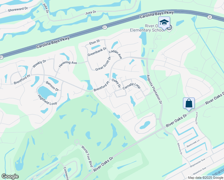 map of restaurants, bars, coffee shops, grocery stores, and more near 801 Crumpet Court in Myrtle Beach