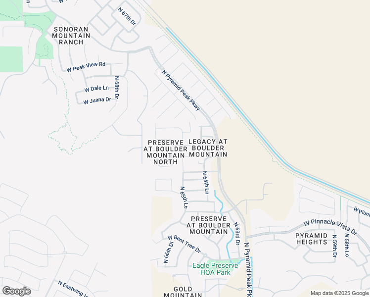 map of restaurants, bars, coffee shops, grocery stores, and more near 6514 West Silver Sage Lane in Phoenix