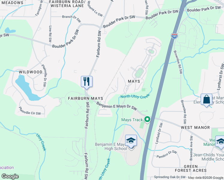 map of restaurants, bars, coffee shops, grocery stores, and more near 797 Celeste Lane in Atlanta