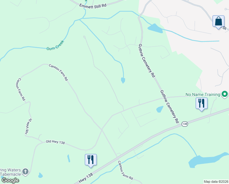 map of restaurants, bars, coffee shops, grocery stores, and more near 979 Kathleen Lane in Loganville