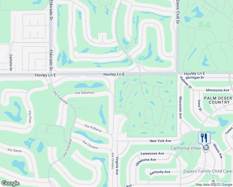 map of restaurants, bars, coffee shops, grocery stores, and more near 42498 Sand Dune Drive in Palm Desert
