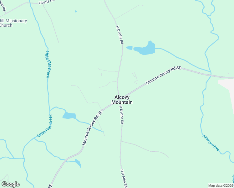 map of restaurants, bars, coffee shops, grocery stores, and more near 2311 Monroe Jersey Road Southeast in Monroe