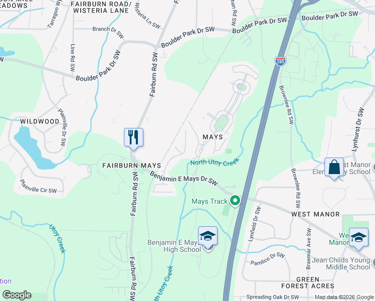 map of restaurants, bars, coffee shops, grocery stores, and more near 754 Celeste Lane in Atlanta