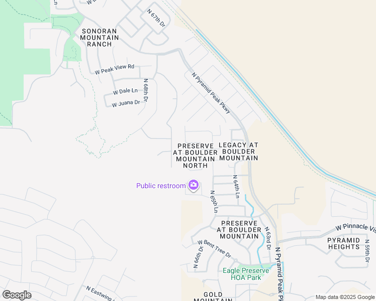 map of restaurants, bars, coffee shops, grocery stores, and more near 6633 West Desert Vista Trail in Phoenix