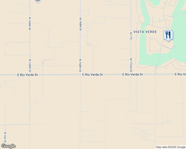 map of restaurants, bars, coffee shops, grocery stores, and more near 16905 East Rio Verde Drive in Rio Verde