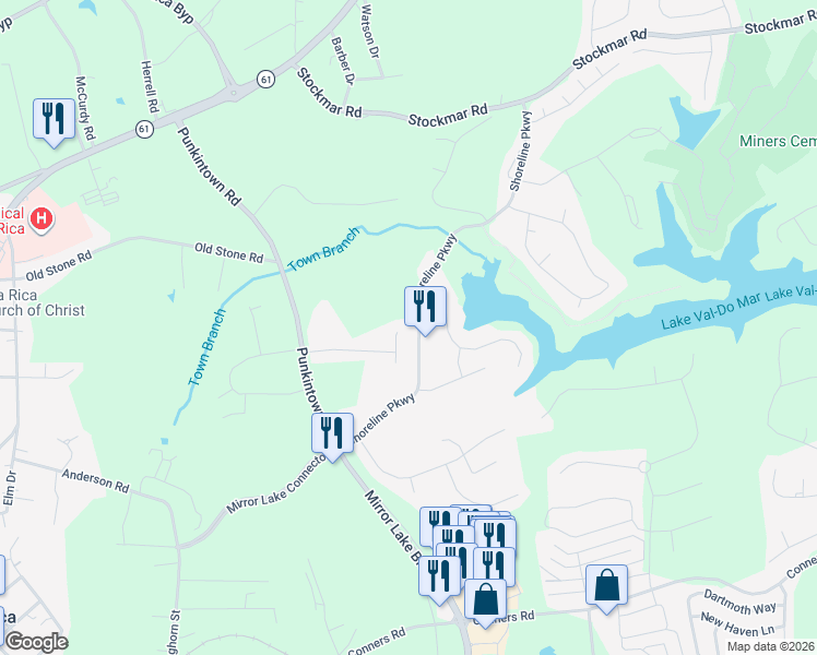 map of restaurants, bars, coffee shops, grocery stores, and more near 219 Taylor Court in Villa Rica