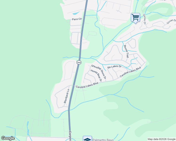 map of restaurants, bars, coffee shops, grocery stores, and more near 213 Sugar Tree Drive in Myrtle Beach