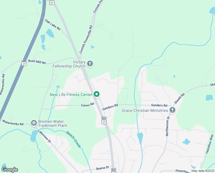map of restaurants, bars, coffee shops, grocery stores, and more near 137 Lindsey Drive in Bremen