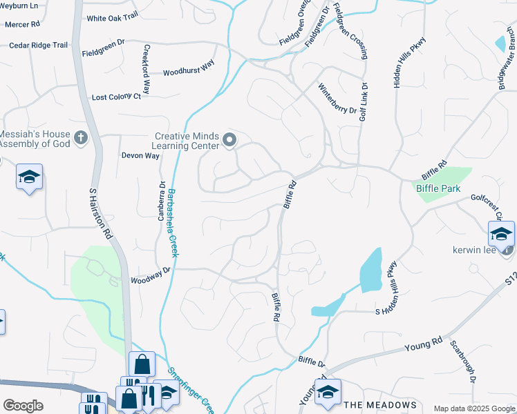 map of restaurants, bars, coffee shops, grocery stores, and more near 4970 Clubgreen Summit in Stone Mountain