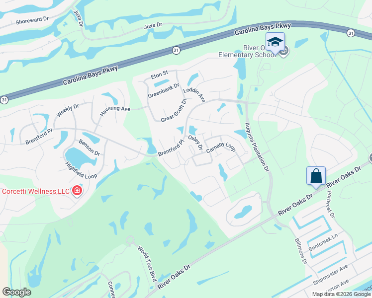map of restaurants, bars, coffee shops, grocery stores, and more near 200 Castle Drive in Myrtle Beach