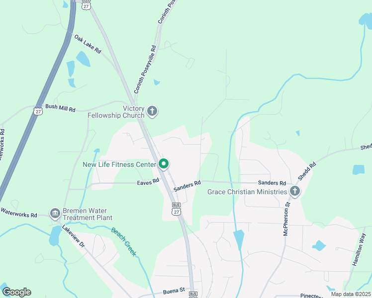 map of restaurants, bars, coffee shops, grocery stores, and more near 137 Lindsey Drive in Bremen